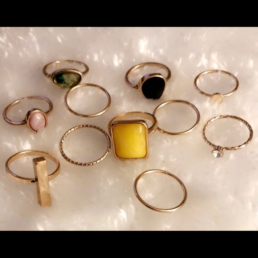 11pcs Mix Gold Rings - Picture 2 of 2